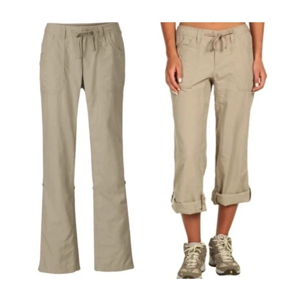 The North Face Hiking Pants Size 16 Khaki Outdoor Convertible Roll Up Gorpcore